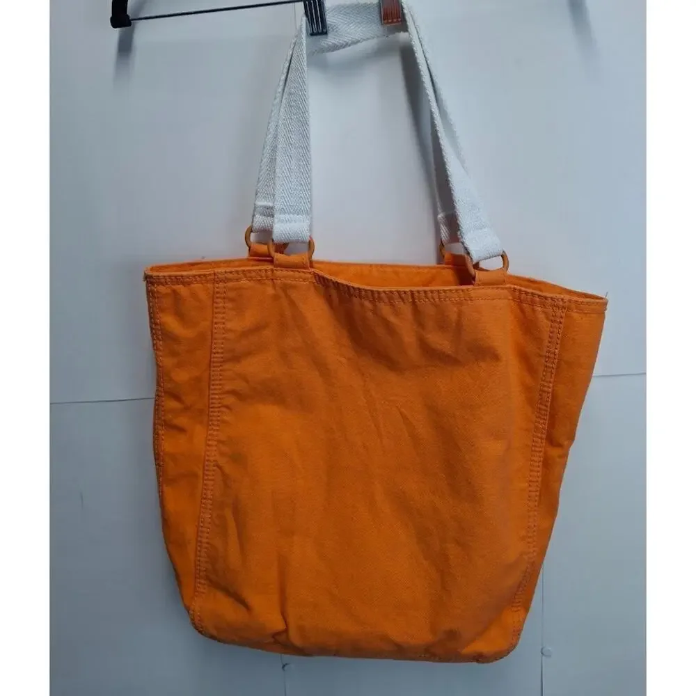 Aeropostale Orange Canvas Tote Bag 87 Embroidered Logo Y2K Retro Aero